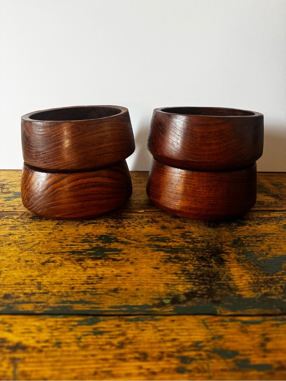 Handcrafted Dark Brown Wooden Bowls